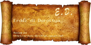 Erdődi Dorottya névjegykártya
